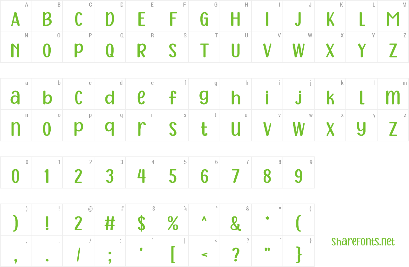 Font Chubby Unicorn preview